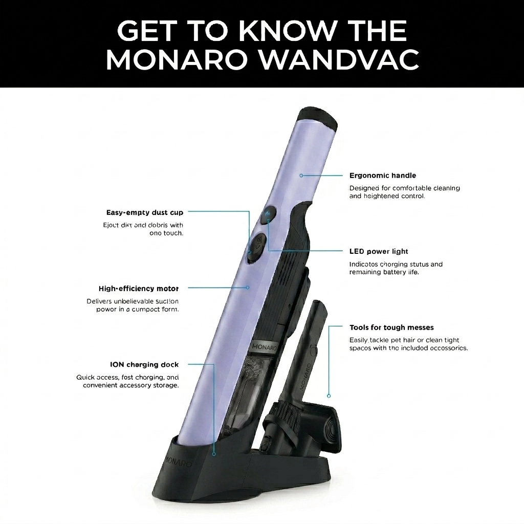 Monaro Handheld Lightweight Vacuum